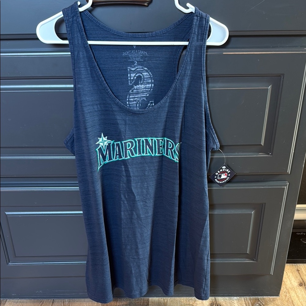 Seattle Mariners Navy Blue Tank Top